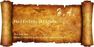 Helfrich Alinda névjegykártya