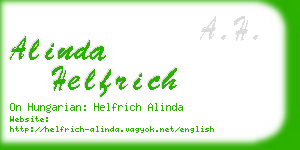 alinda helfrich business card